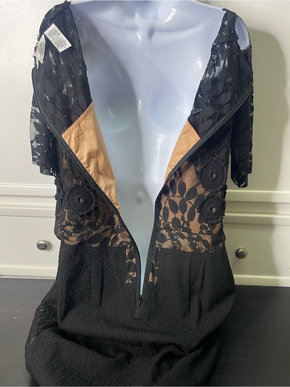 NWOT Anthropologie Beguile by Byron Lars Carissima Sheath in Black Dress SIZE 12 - Picture 9 of 15